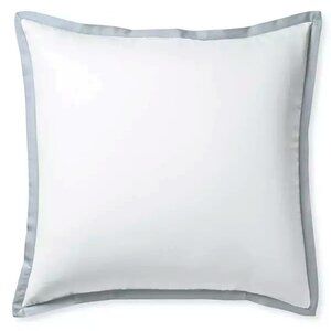 Serena & Lily Border Frame Cotton Sateen Euro 26" Square Pillowcase/Sham-Sky